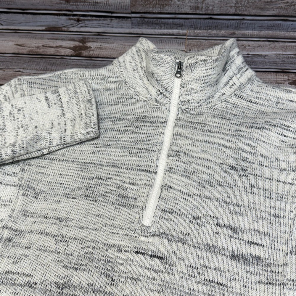 Columbia Quarter Zip Pullover Womens Size Small Gray Space Dye Sweater Fleece